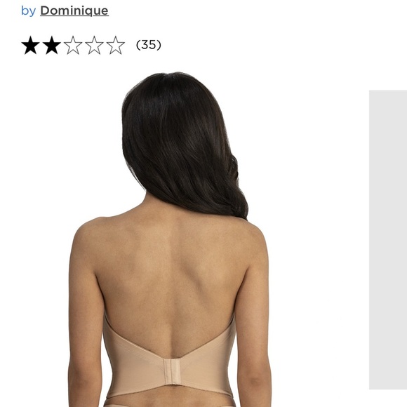 NWT Dominique low back strapless bustier 40C Mocha - Picture 2 of 7